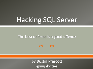 SQL Server Hacking: Vulnerabilities, Exploits, and Security