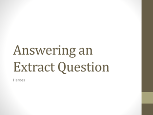 Answering an Extract Question - Wrockwardine Wood Arts Academy