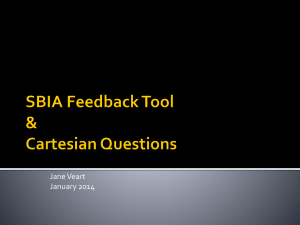 SBIA Feedback Tool & Cartesian Questions: Effective Communication