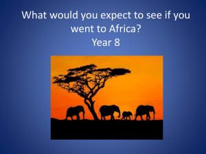 Learning about living in Africa