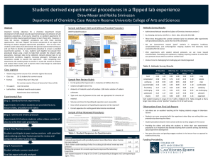 Student derived experimental procedures in a flipped lab