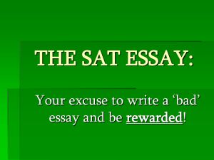 Essay Strategies