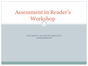 Assessment in Reader`s Workshop