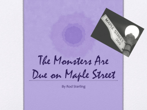 "The Monsters Are Due on Maple Street" Study Guide