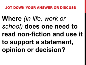 Evidence Based Writing: - Minnesota Literacy Action Network