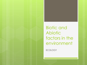 Biotic & Abiotic Factors: Ecology Presentation