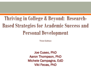 College Success Strategies: Active Learning & Resources