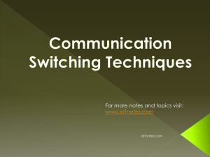 Communication Switching Techniques