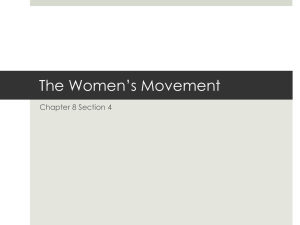 The Women*s Movement - cartervilleushistory