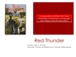 Red Thunder Teacher's Guide: Colonial Williamsburg