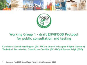 Presentation made by David Pennington