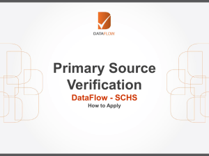 DataFlow & SCHS Verification Guide: How to Apply