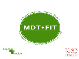 MDT-FIT: Improving Teamwork in Cancer Multidisciplinary Teams