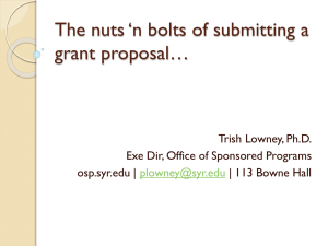 Future Funding* in Psychology - Office of Sponsored Programs