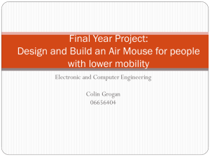 Final Year Project: Design and Build an Air Mouse for people with