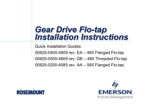 Gear Drive Flo-tap Installation Guide