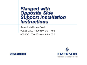Flanged Annubar Installation Instructions
