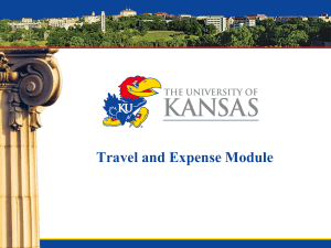 Travel and Expense Module