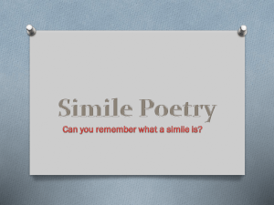 Simile Poetry Worksheet: De la Mare's 'The Fly'