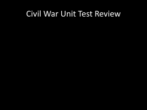 Civil War Unit Test Review: Key Events & Figures