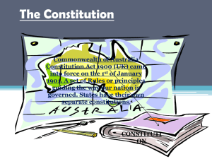 1. The Constitution - Division of powers