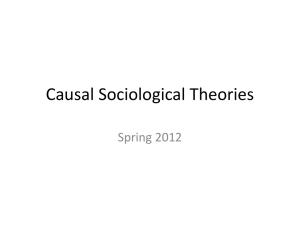 Causal Sociological Theories