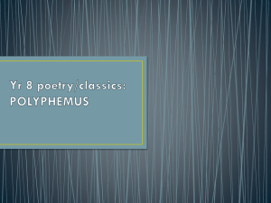Yr 8 poetry/classics: POLYPHEMUS