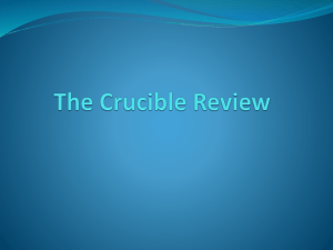 The Crucible Review Questions: Acts I-IV