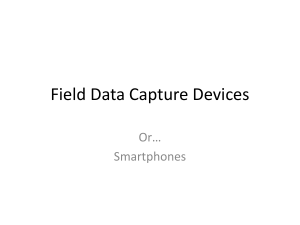 Field Data Capture Devices Workshop