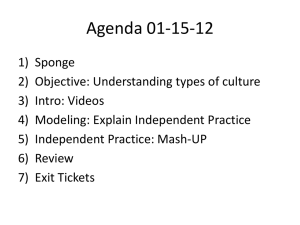 Folk culture - Ms. Stephens` Class