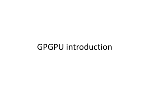 Parallel Programming on a GPU