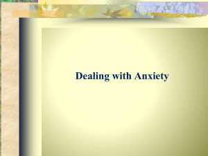 Dealing with anxiety- Students
