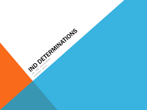 IND Determinations