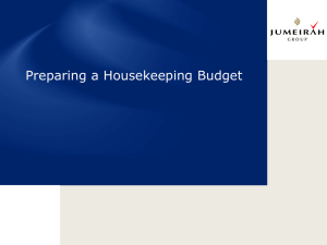 Housekeeping Budgeting: Hotel Financial Management