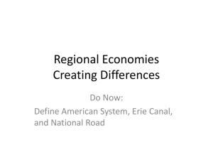 Regional Economies Creating Differences