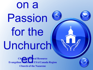 Developing a Passion for the Unchurched