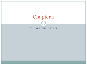Safe Driving: HTS, Risk, IPDE Process, Driver Responsibilities