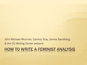 Feminist Analysis: A Guide to Writing Feminist Criticism