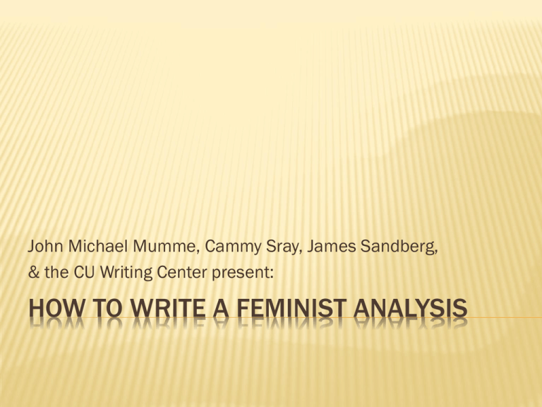 feminist theory essay