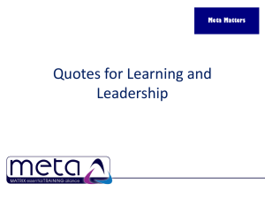 Quotes for Learning and Leadership - META Education