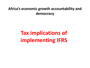 Tax implications of implementing IFRS