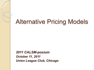 Alternative Pricing Models