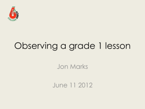 What to observe - Action Research Projects