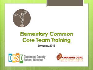 Elementary Common Core Team Training