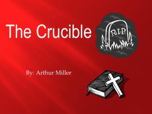 The Crucible Power Point - Reitz Memorial High School