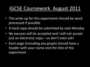 Physics coursework