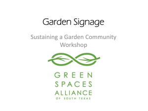 Good Garden Signage