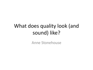 Anne Stonehouse presentation - Department of Education and Early