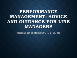 Advice to Line Managers