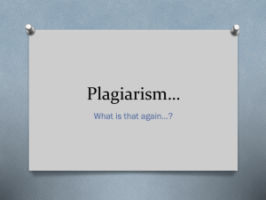 Plagiarism*